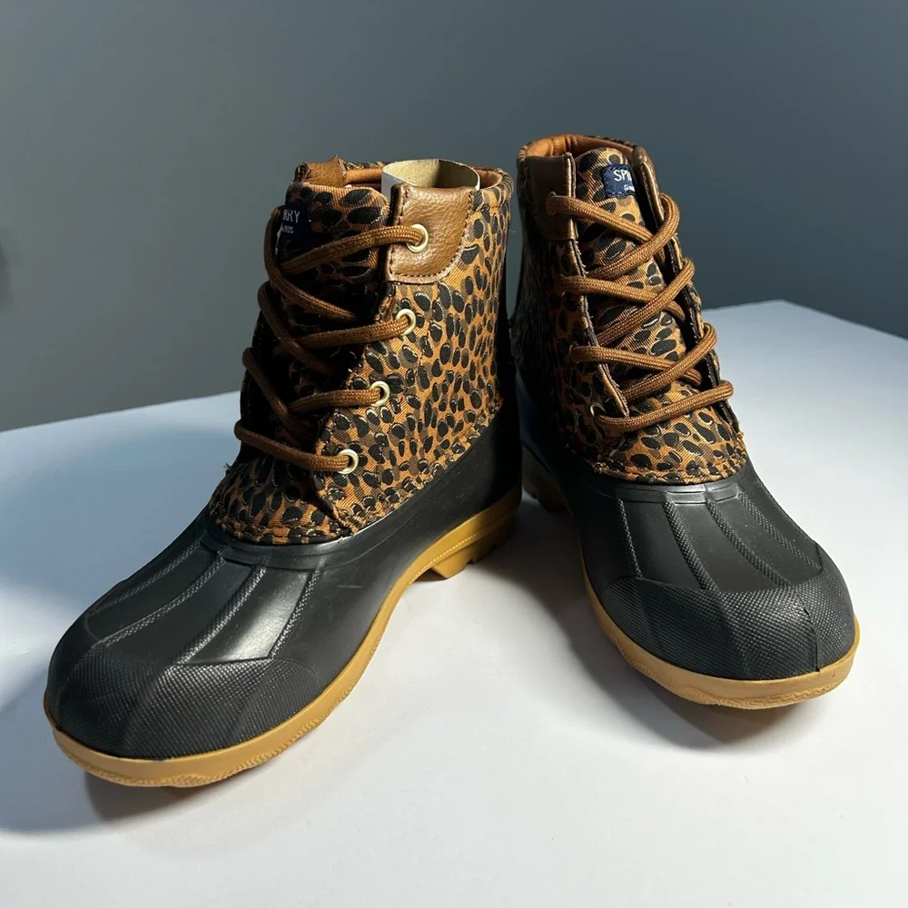 Sperry Leopard Print Duck Boots‎